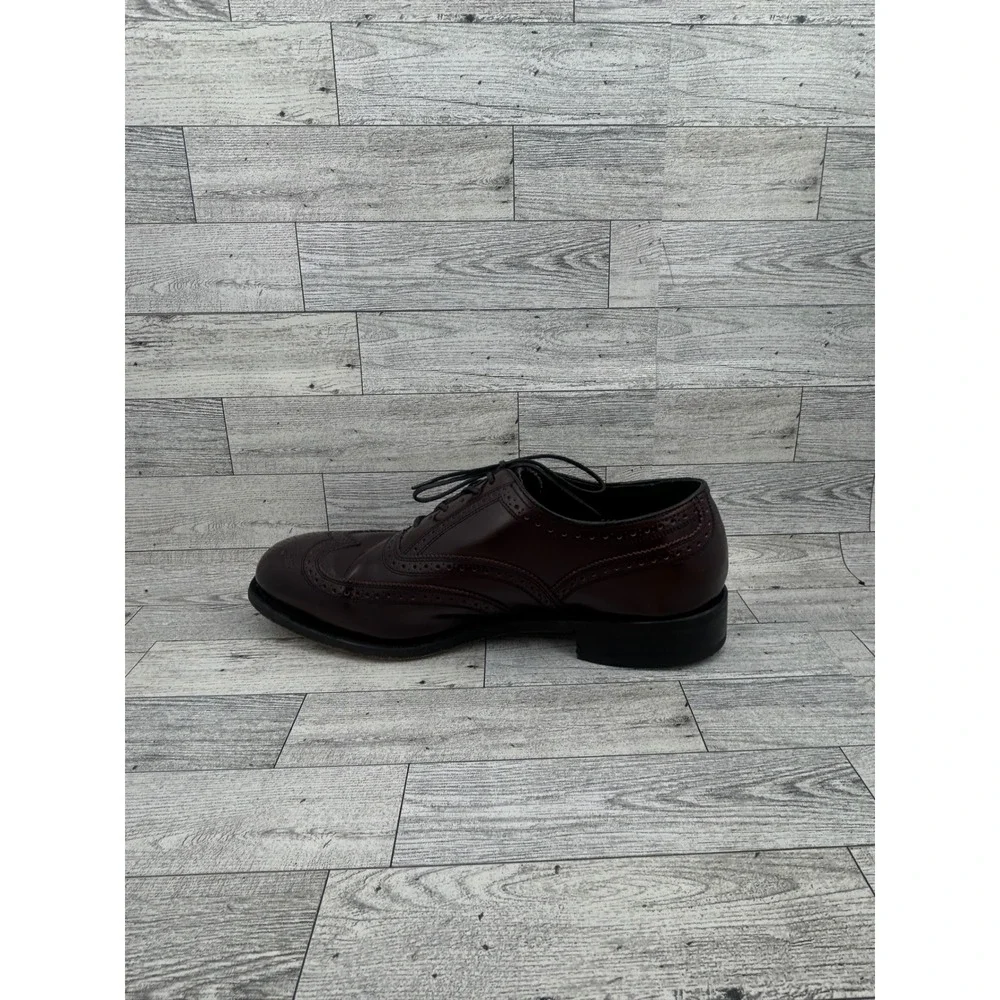 Florsheim Men 9.5 D Burgundy Leather‎ Wingtip Oxford Brogue Dress Shoes 17066-05